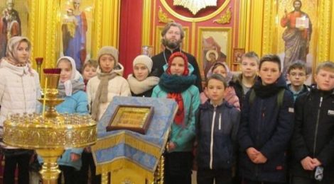 Беседа со школьниками в храме новомучеников Шатурских г. Шатура