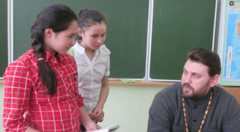 Встреча настоятеля Казанского храма со школьниками в г. Шатура