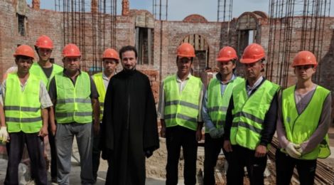 Возобновление работ на стройплощадке Никольского храма г. Шатура