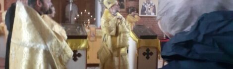 Богослужение в Тихвинском храме с.Колычево Клепиковского района Рязанской области
