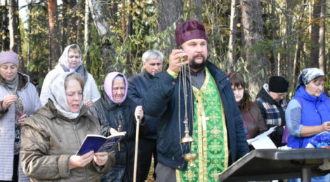 Панихида на кладбище д. Шелогурово