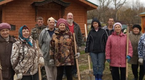 Работы по благоустройству в храме с. Пышлицы