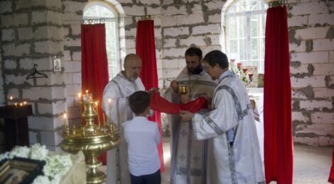 Престольный праздник в строящемся храме в честь Иоанна Предтечи в г.Рошале