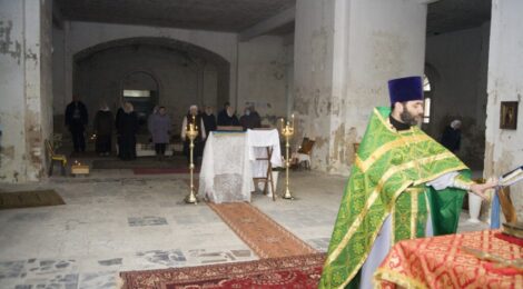 Литургия в Тихвинском храме с.Евлево