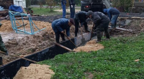 Заливка фундамента для церковного дома при Храме в честь Архангела Михаила с.Пышлицы